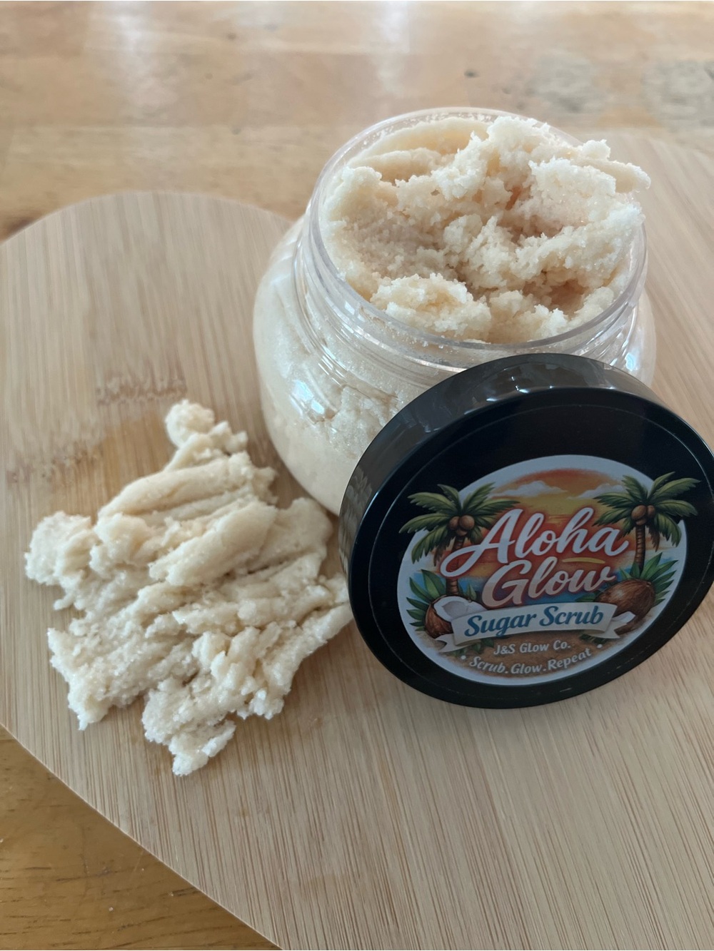Aloha Glow Sugar Scrub by J&S Glow Co. 8 ounce jar - Picture 2 of 5
